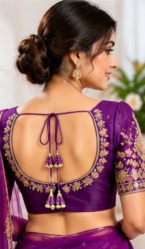 Lavender Classic Saree Blouse