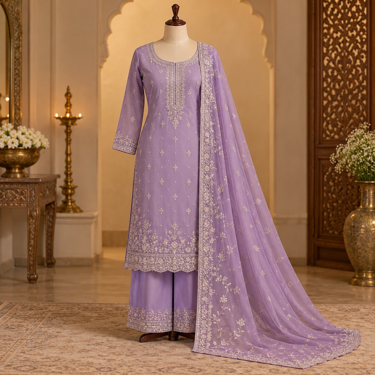 Lavender A-Line Suit Set